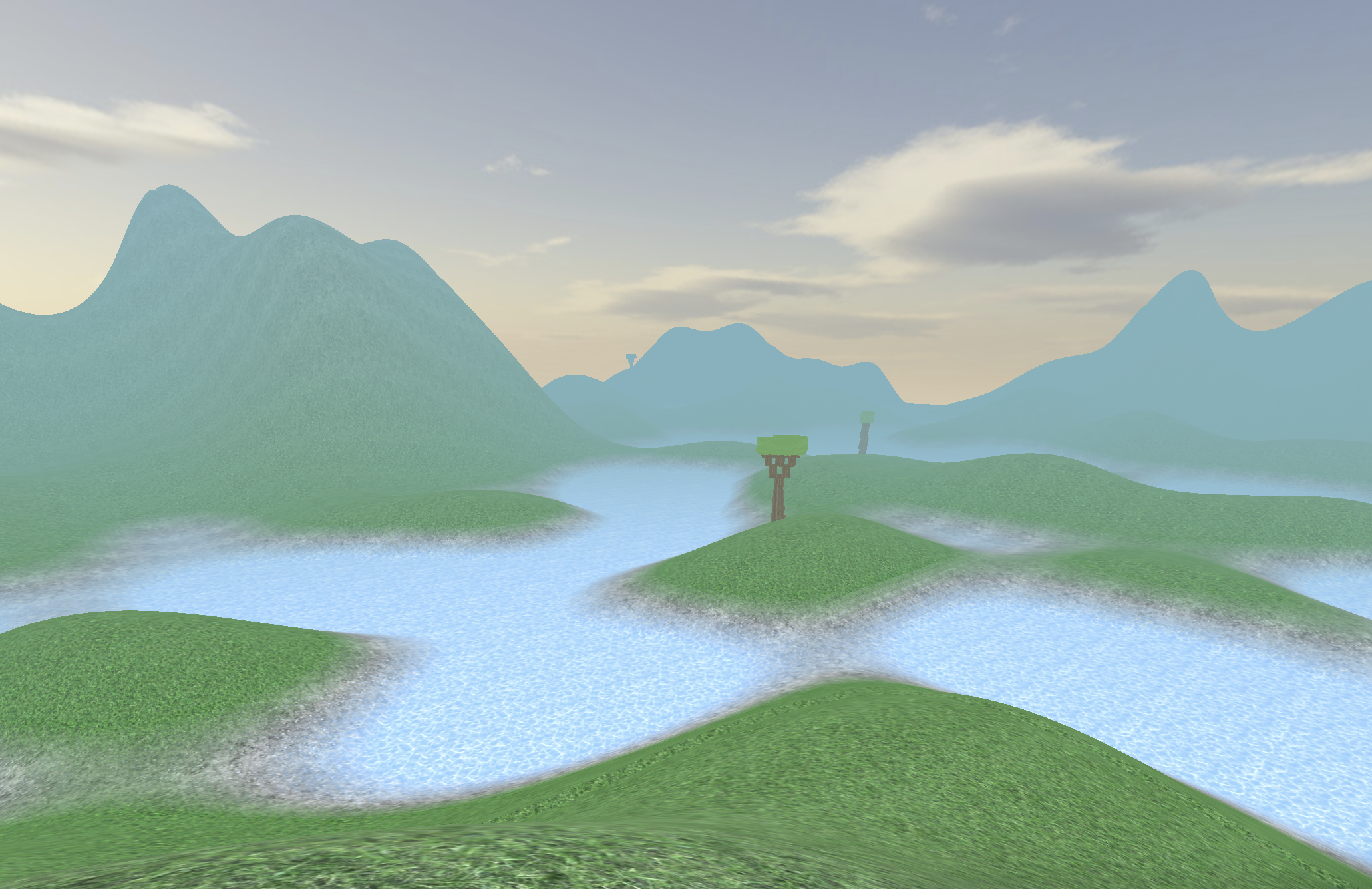 Infinite world of varying procedural terrain